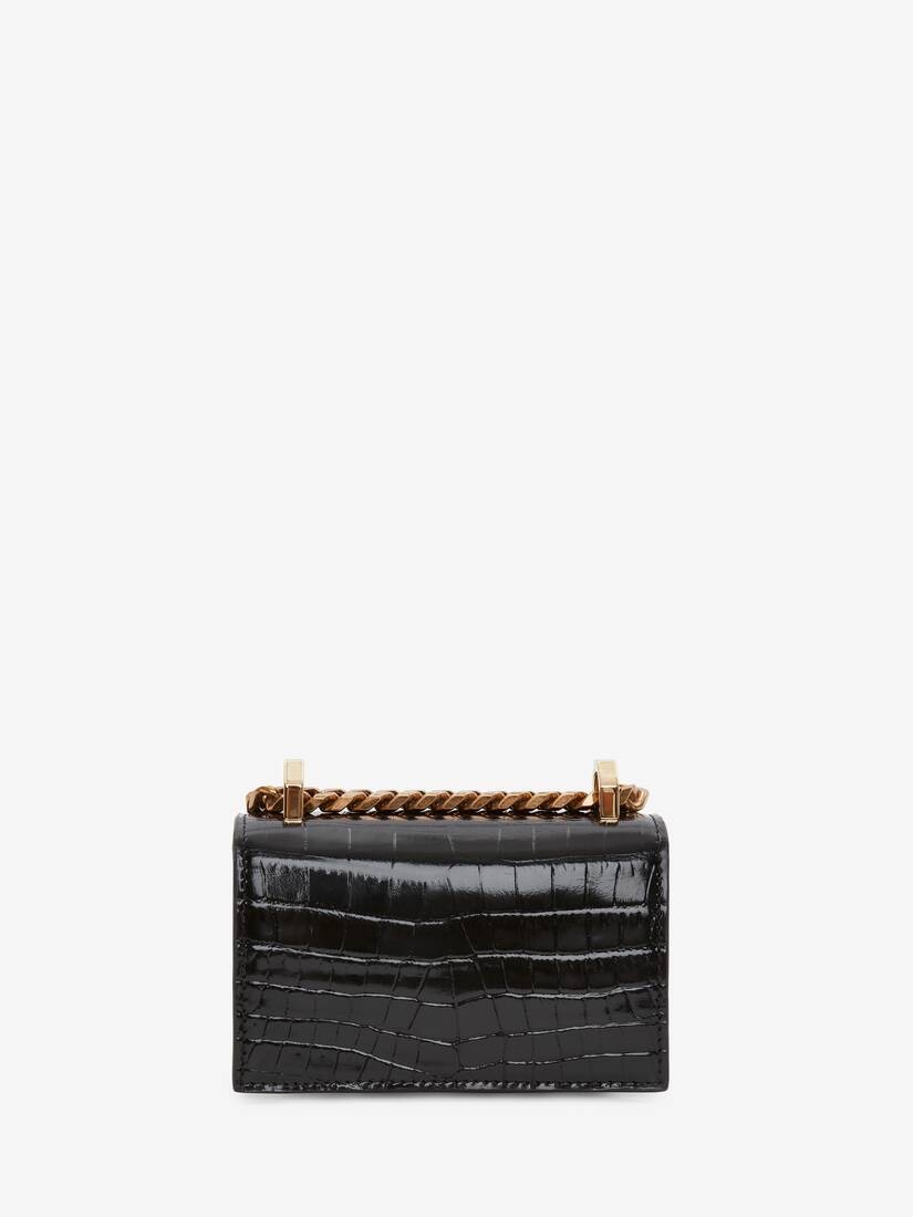 Micro Jewelled Satchel in Black - 3
