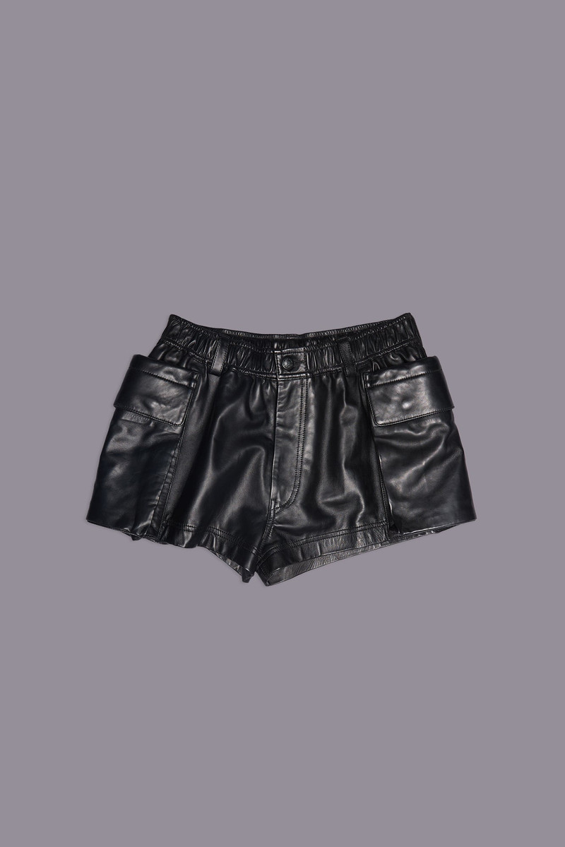 LEATHER SHORTS WITH 2-WAY POCKETS 3