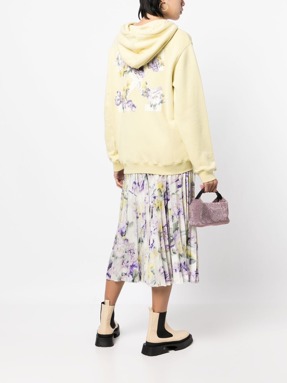 floral embroidered arrows hoodie - 4