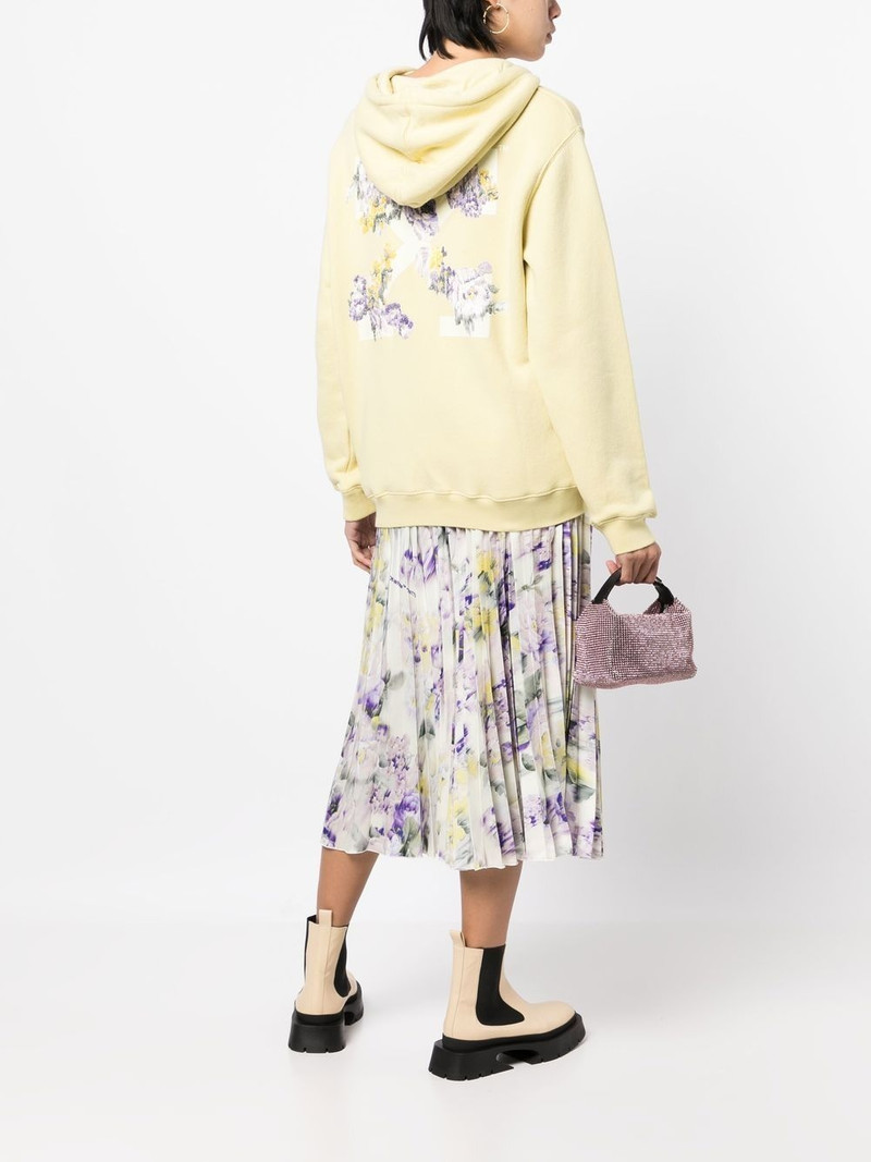 Off-White floral embroidered arrows hoodie outlook