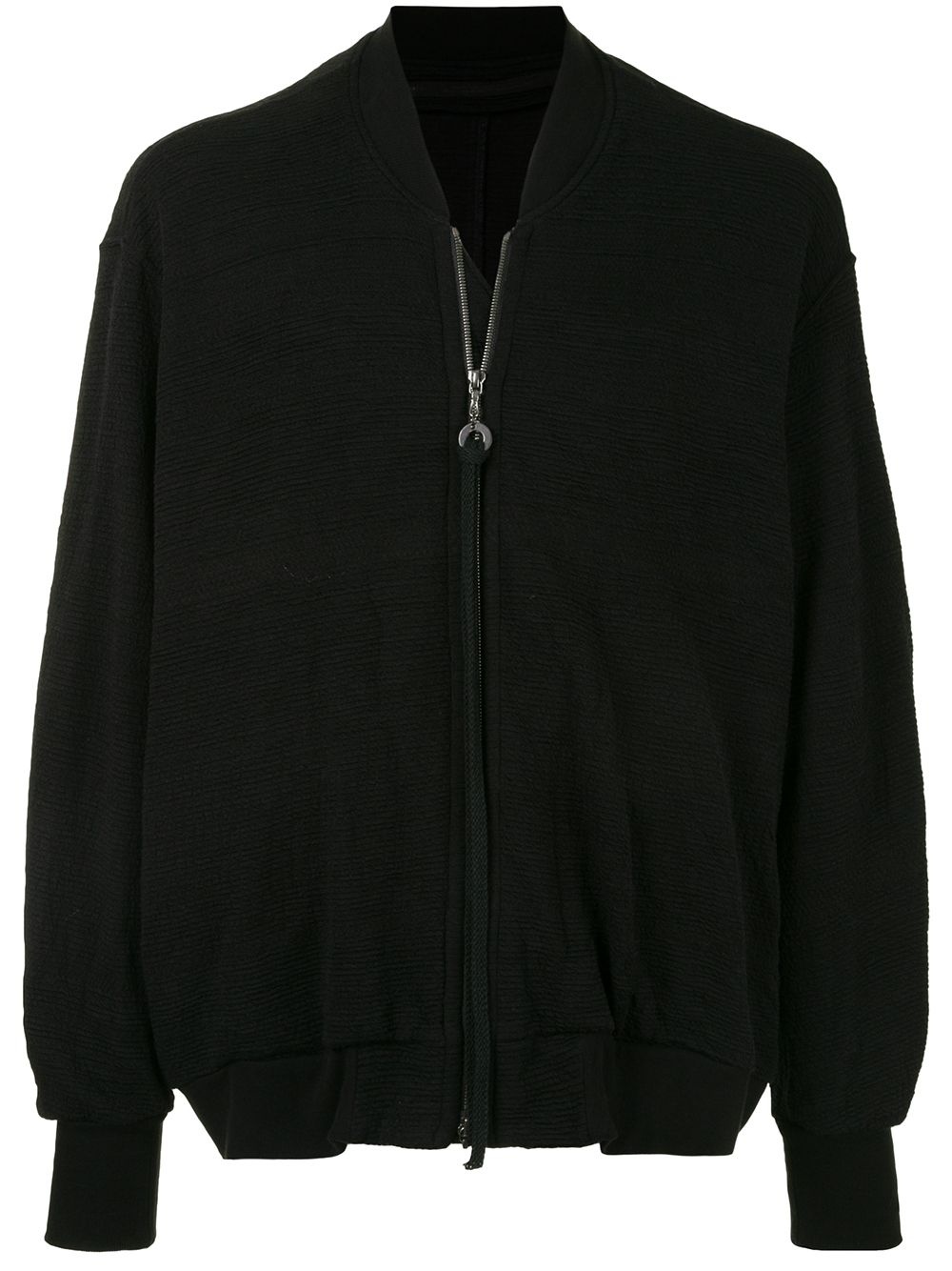 jacquard zip-up cardigan - 1