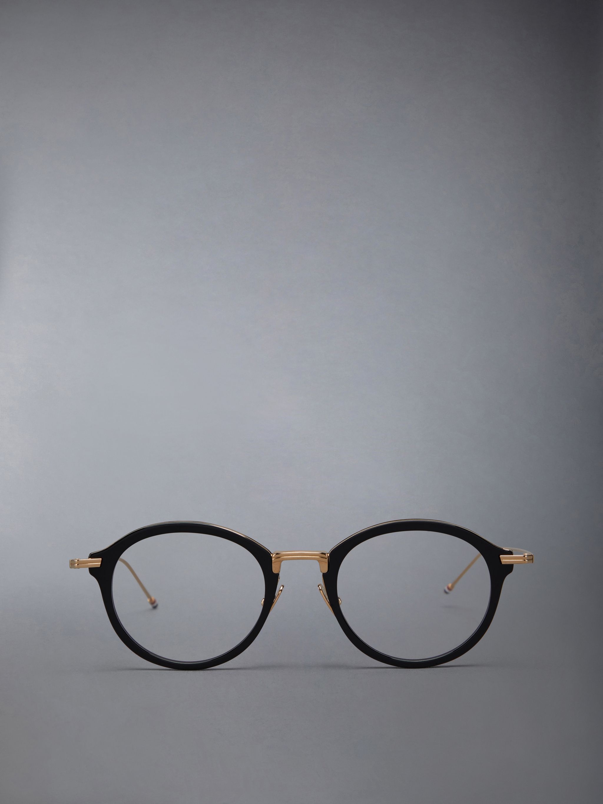 ROUND EYEGLASSES IN ACETATE AND TITANIUM - 1