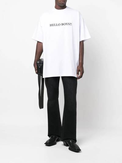 VETEMENTS slogan-print T-shirt outlook