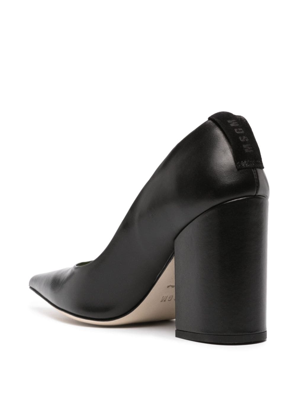 100mm pointed-toe leather pumps - 3
