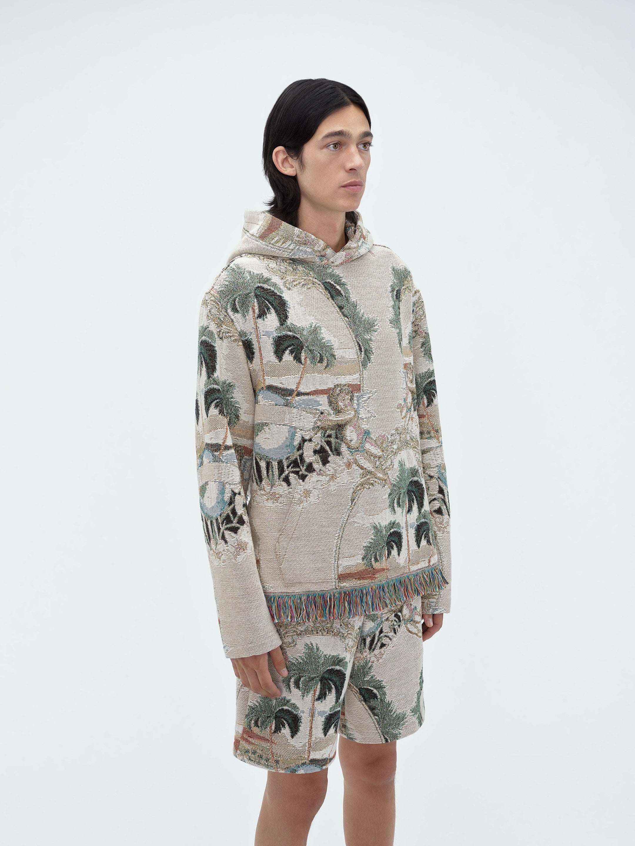 CHERUB PALM TAPESTRY HOODIE - 4