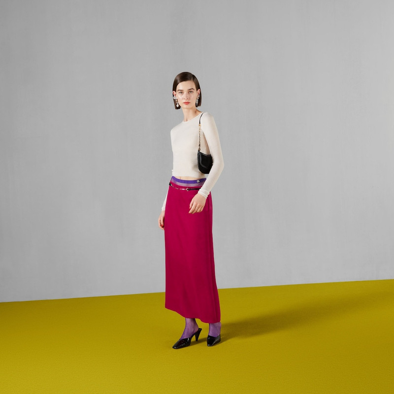 GUCCI Velvet skirt with Horsebit belt outlook