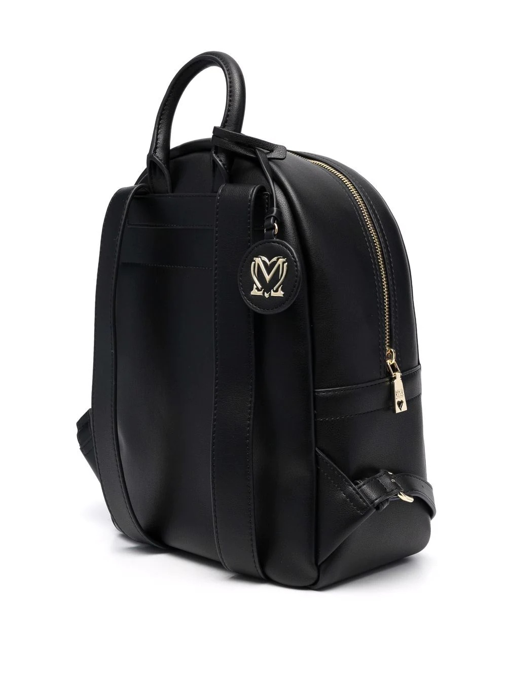 logo-lettered grained backpack - 4