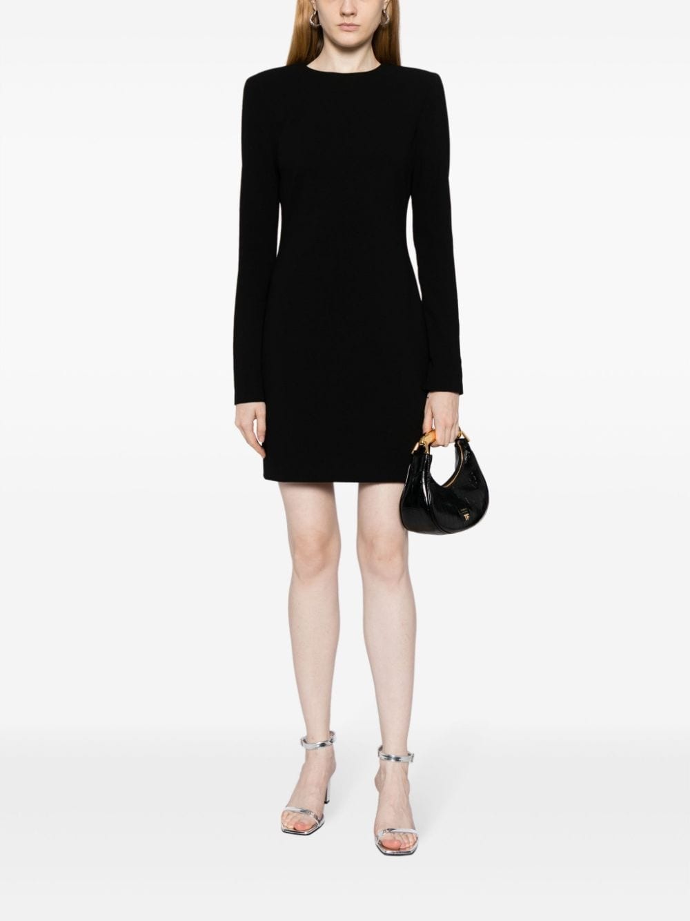 crepe virgin-wool blend minidress - 2