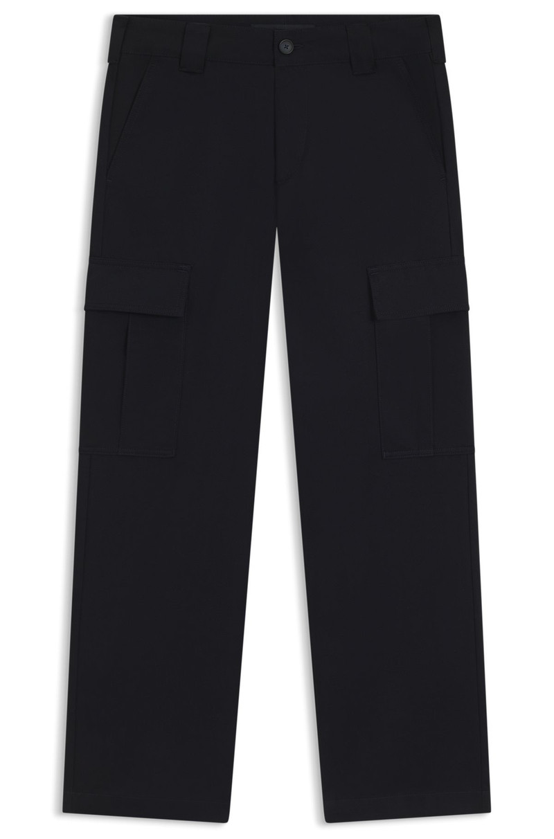 BECKHAM X BOSS CARGO TROUSERS IN MICRO-PATTERNED COTTON 1