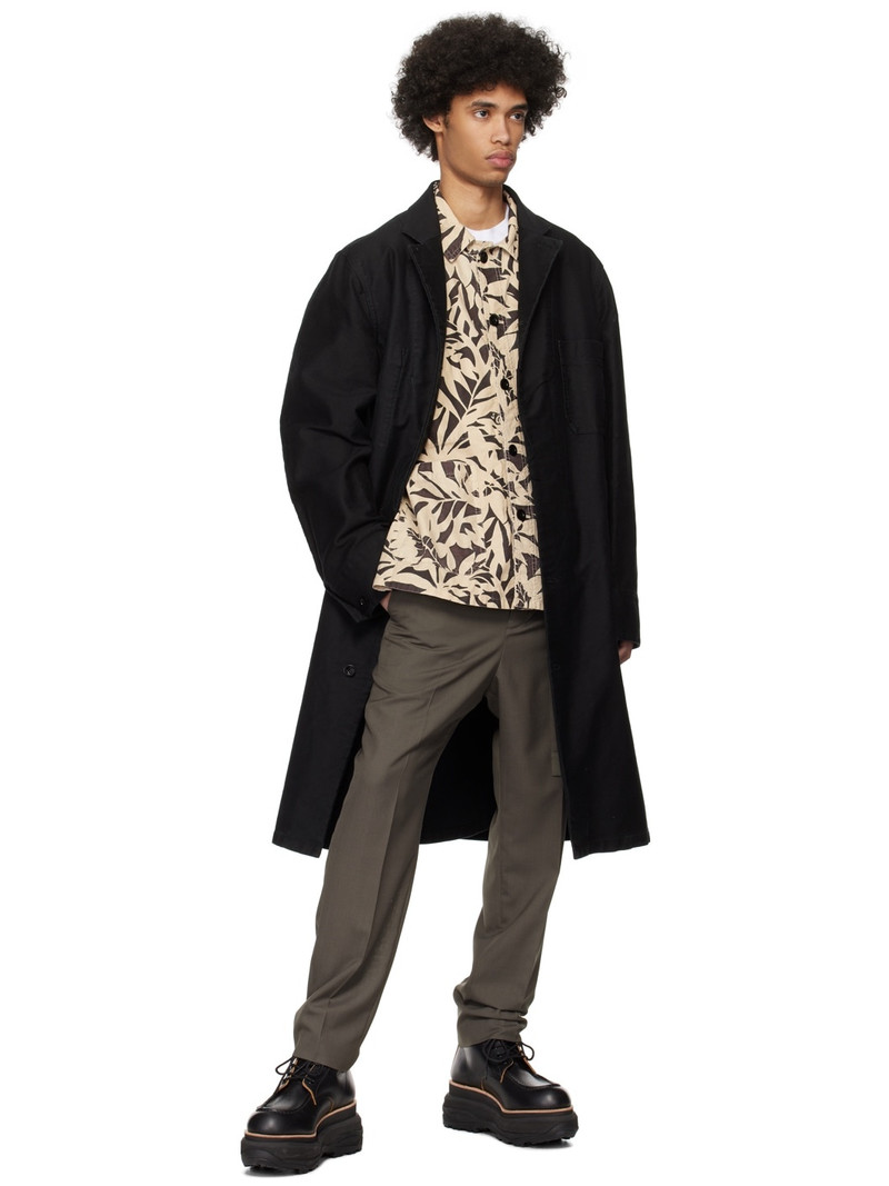 sacai Beige & Brown Graphic Shirt outlook