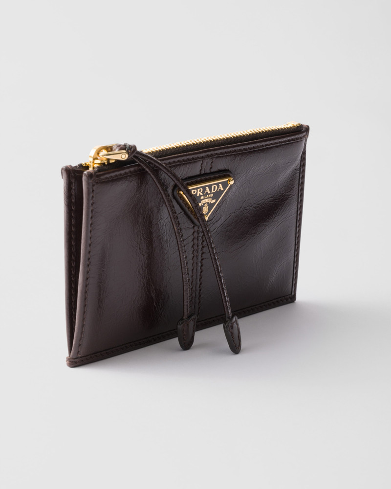 Prada Leather card holder with zipper outlook