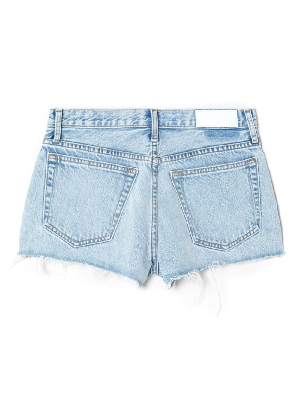 mid-rise denim shorts - 4