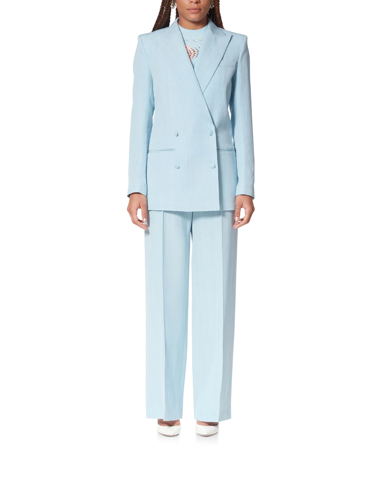 Double Breasted Tailored Blazer - 2