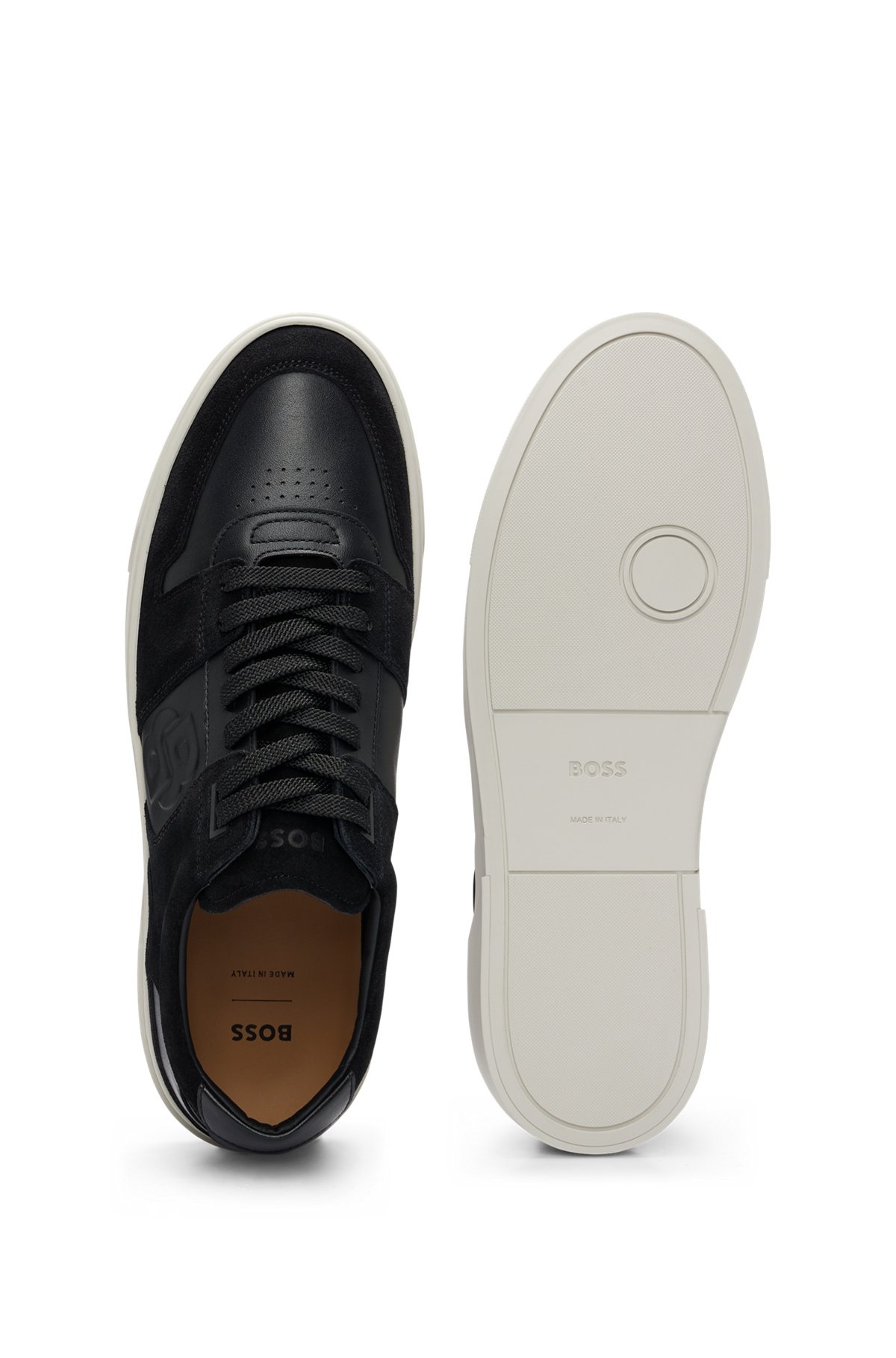 GARY DOUBLE-MONOGRAM TRAINERS IN SUEDE AND LEATHER - 4