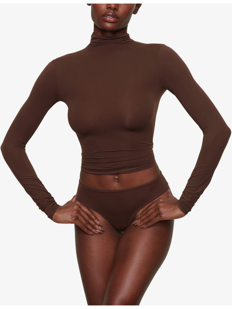 SKIMS Fits Everybody turtleneck stretch-woven top outlook