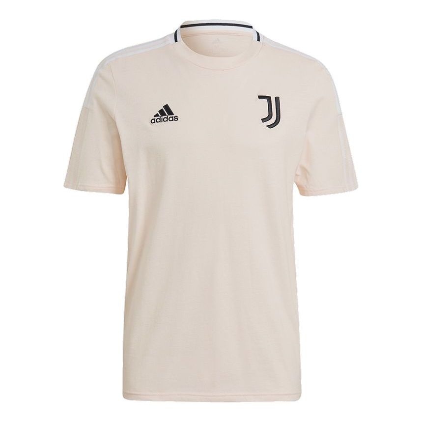 adidas Juve Tee Juventus Soccer/Football Sports Round Neck Short Sleeve Pink GK8608 - 1