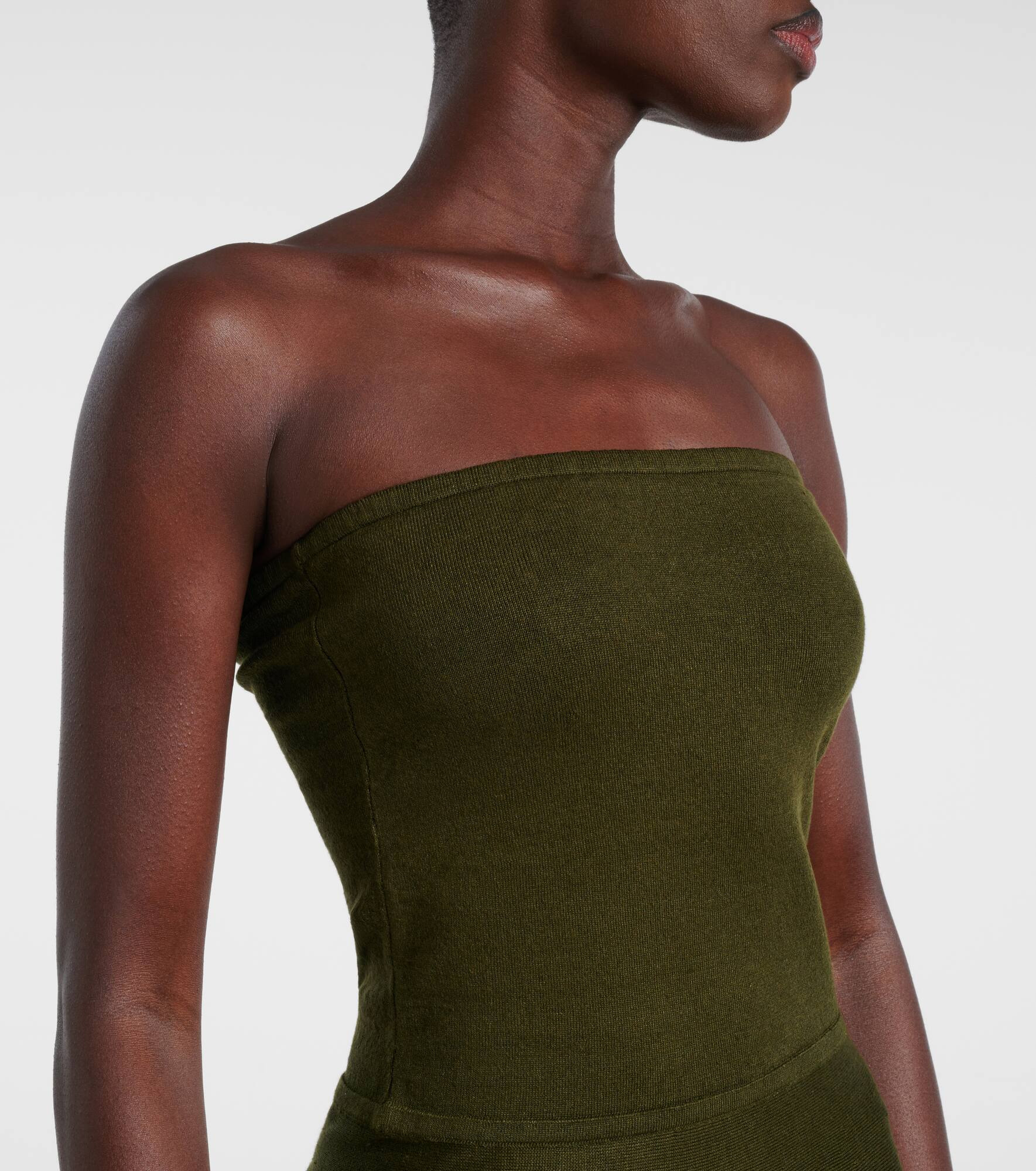 Linen-blend bustier dress - 4