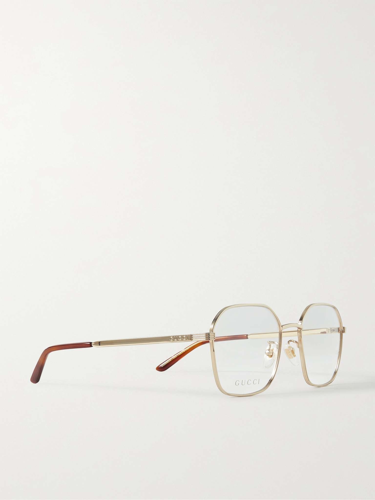 Hexagon-Frame Gold-Tone Optical Glasses - 3