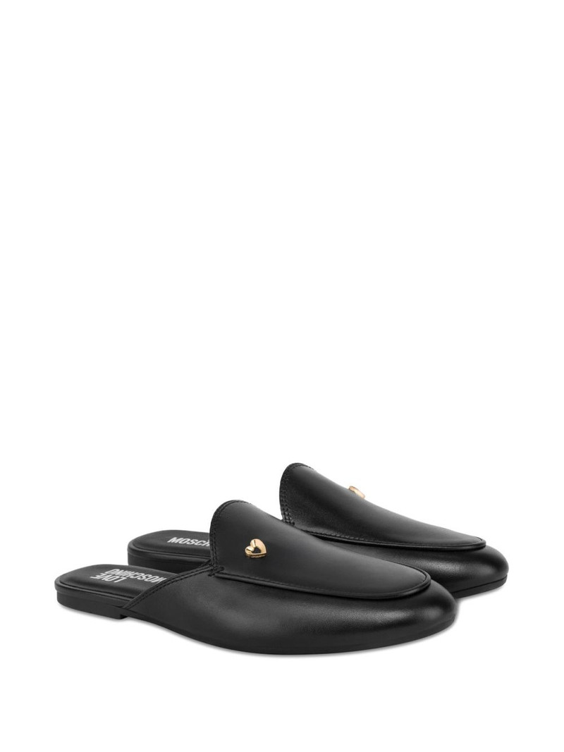 Moschino heart detail mules outlook