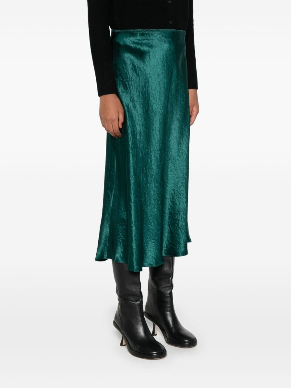 satin midi skirt - 3