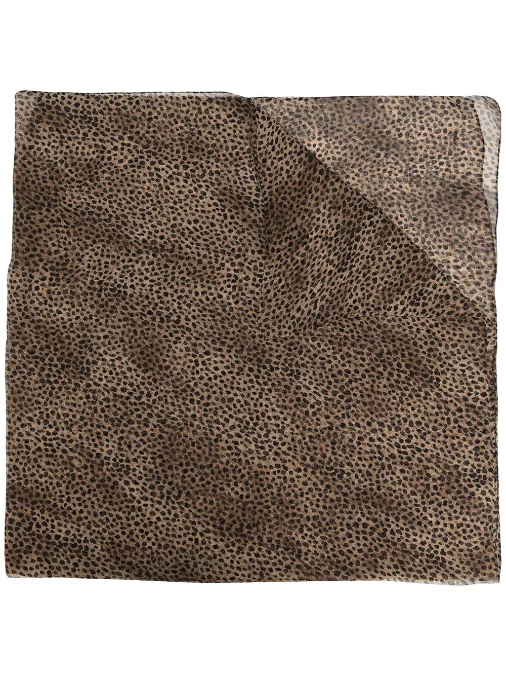 leopard-print large square scarf - 1