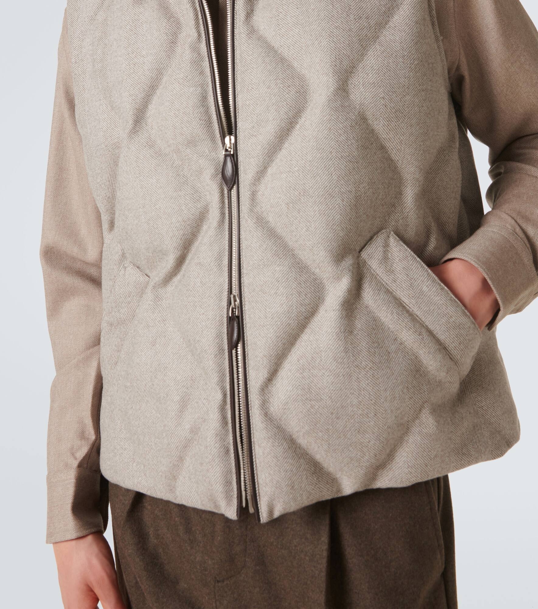 Herringbone wool puffer vest - 6
