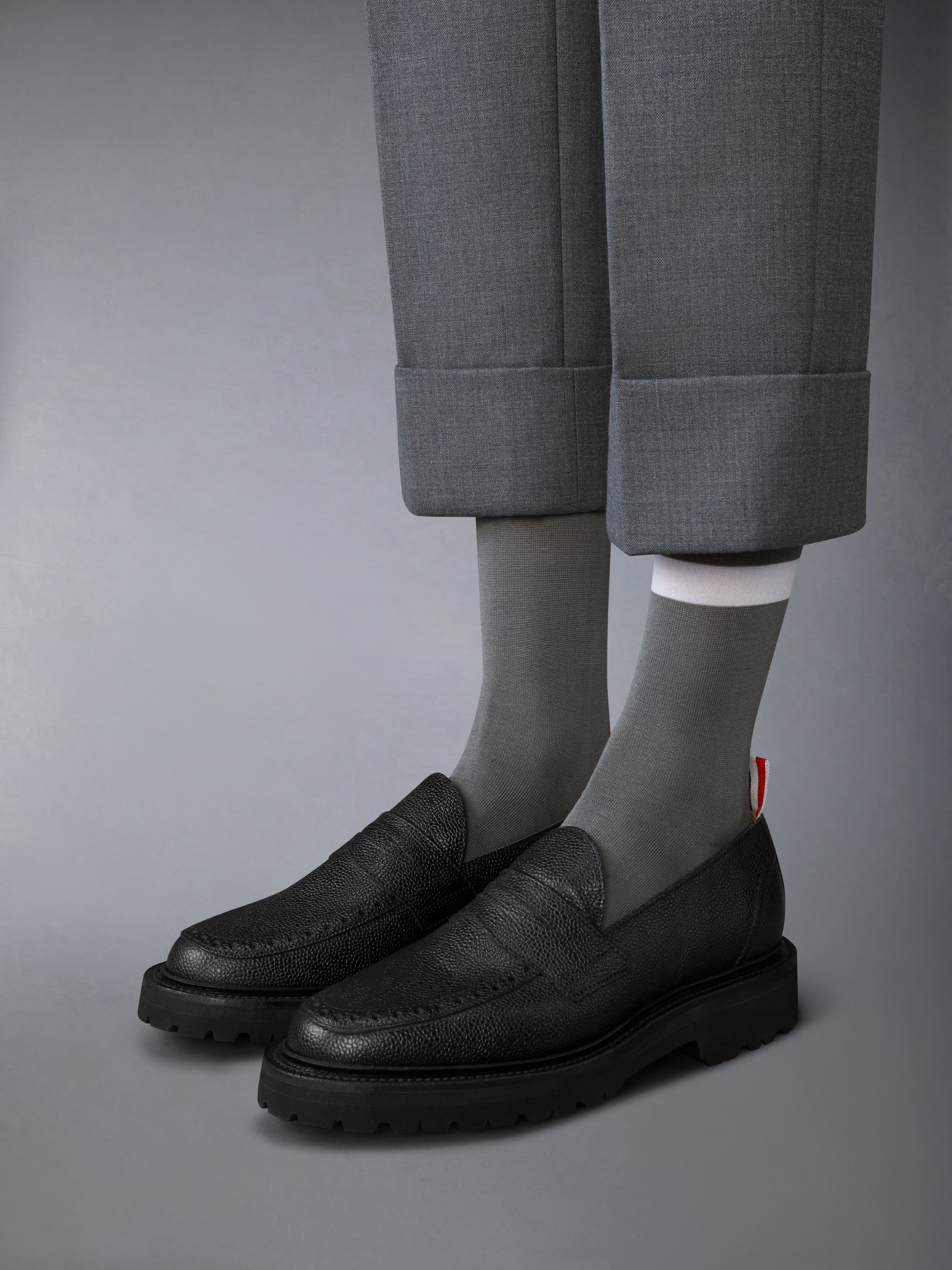 PEBBLE GRAIN COMMANDO SOLE PENNY LOAFER - 4