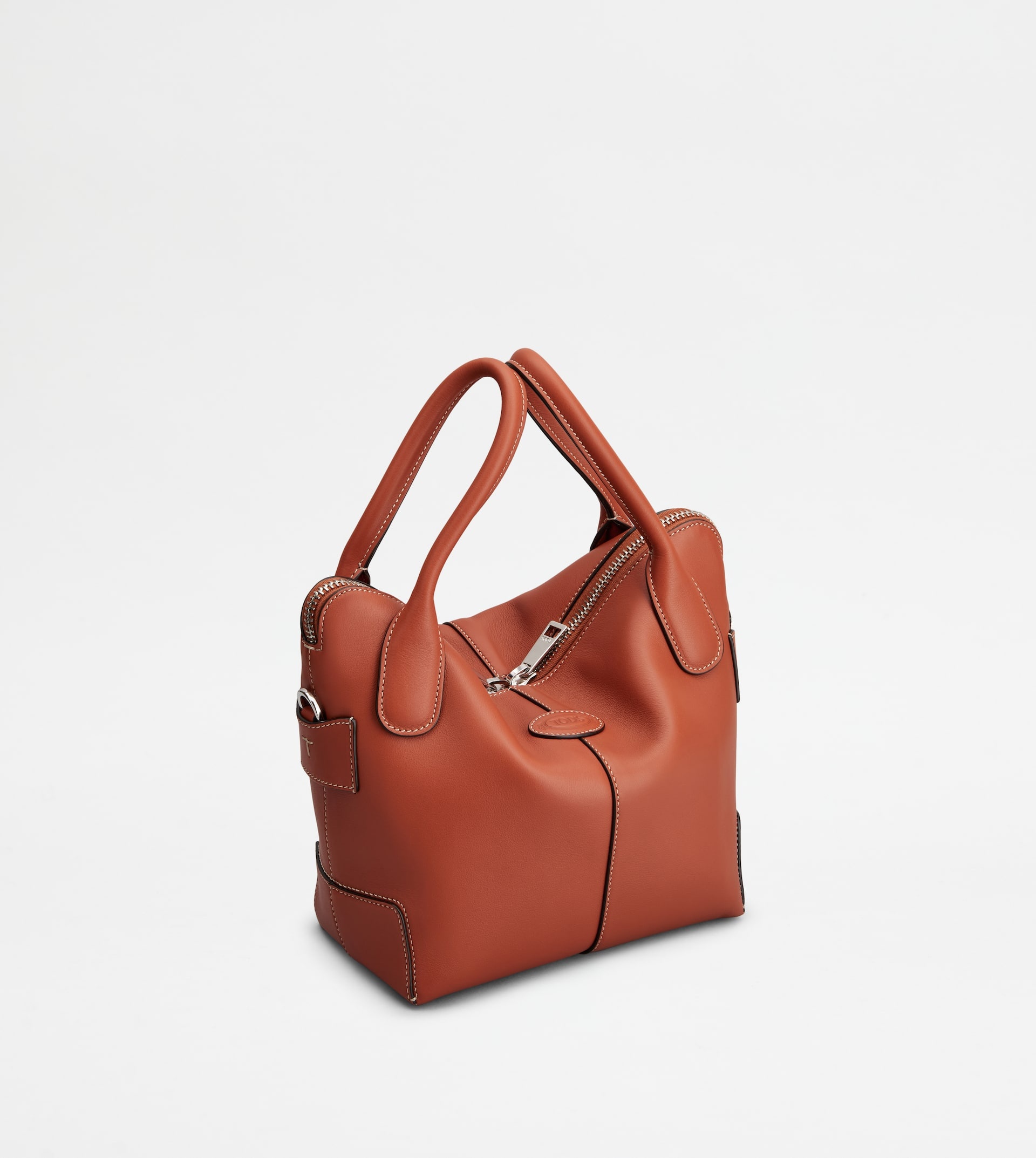 TOD'S DI BAG SWING IN LEATHER MINI - BROWN - 4