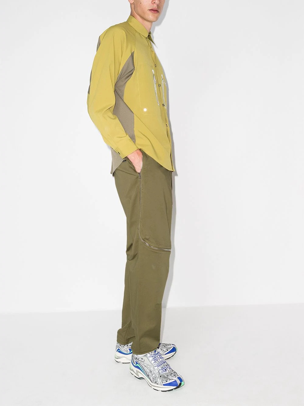 vent-panel straight-leg trousers - 5