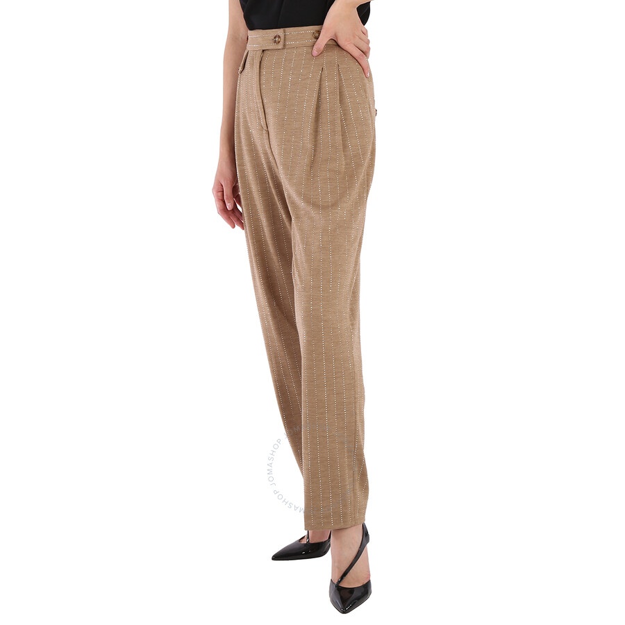 Burberry Ladies Pecan Melange Tailored Trousers - 5