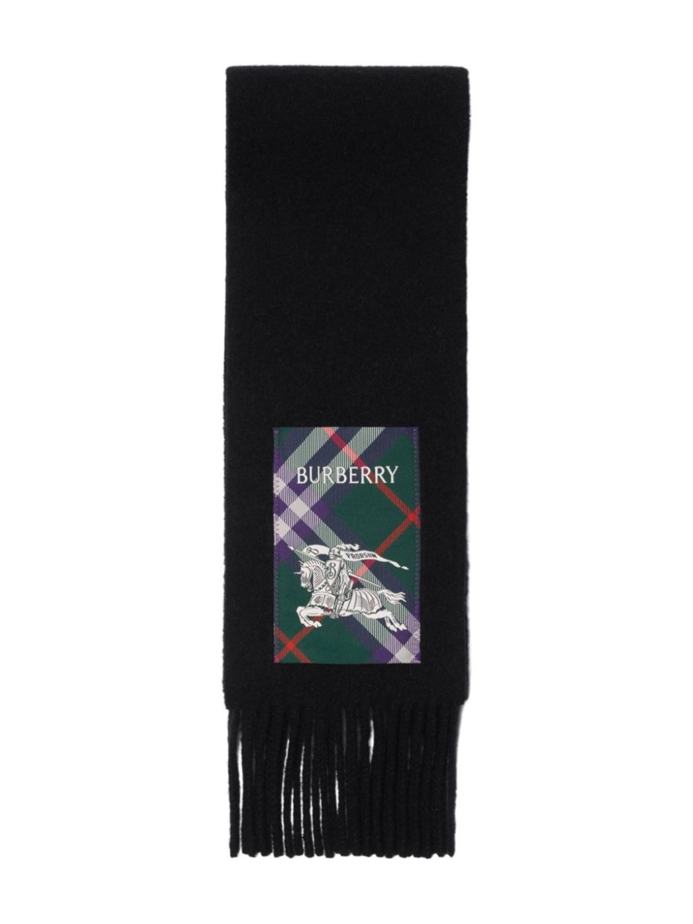 check-label cashmere scarf - 2