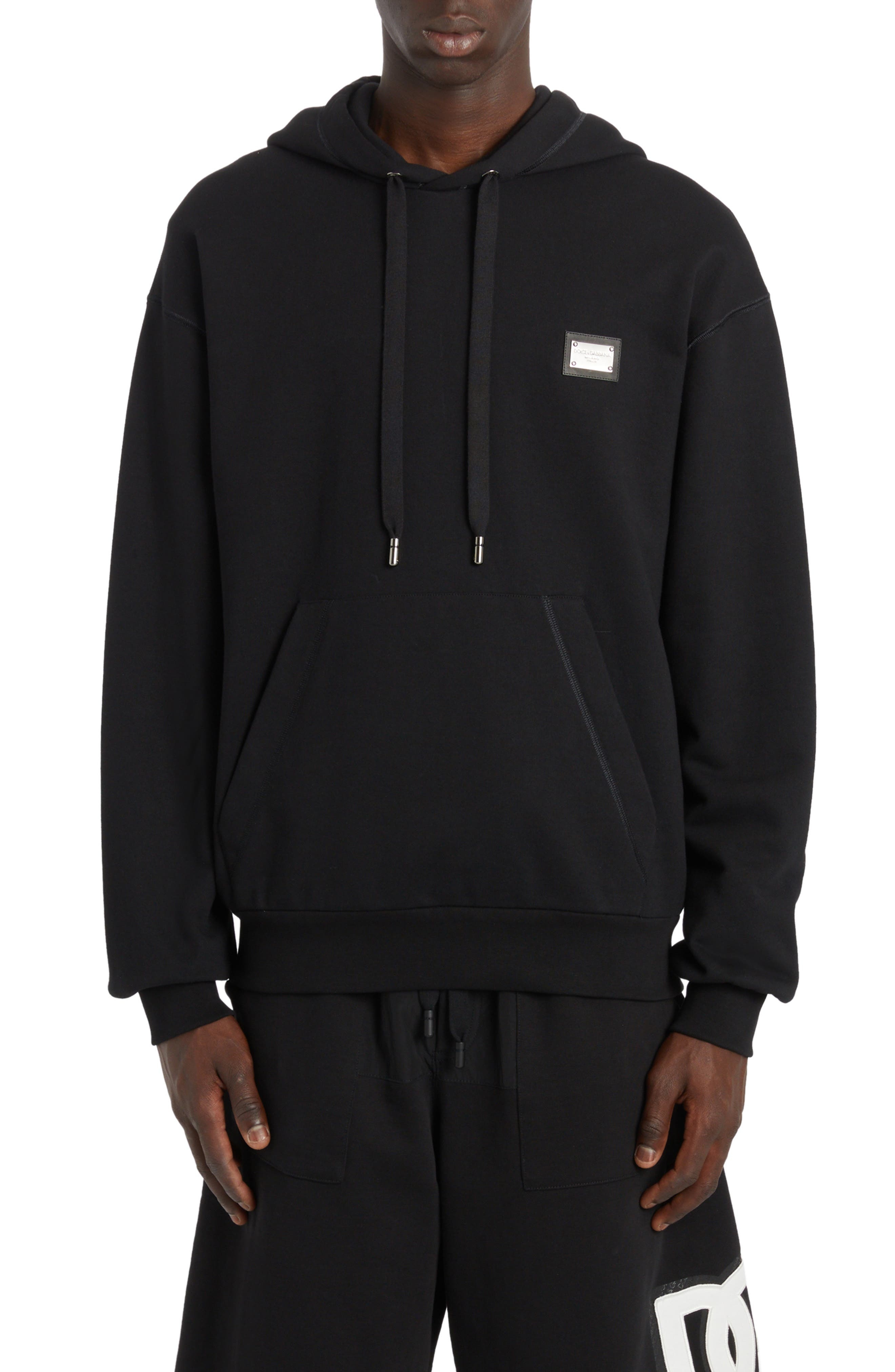 Logo Plate Cotton Hoodie - 1