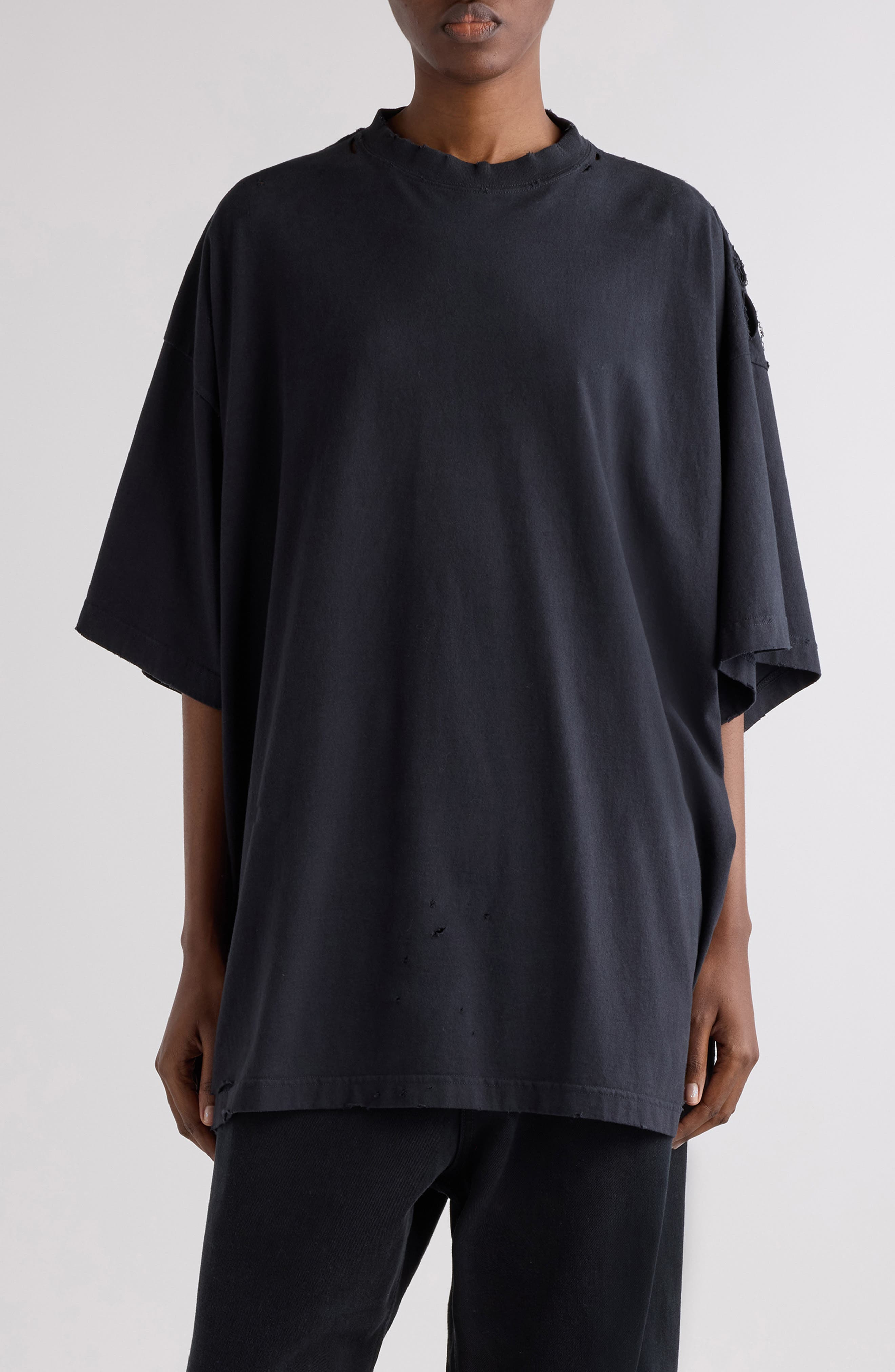 Balenciaga Oversize Graphic T-Shirt in 1041 Faded Washed Black at Nordstrom - 1
