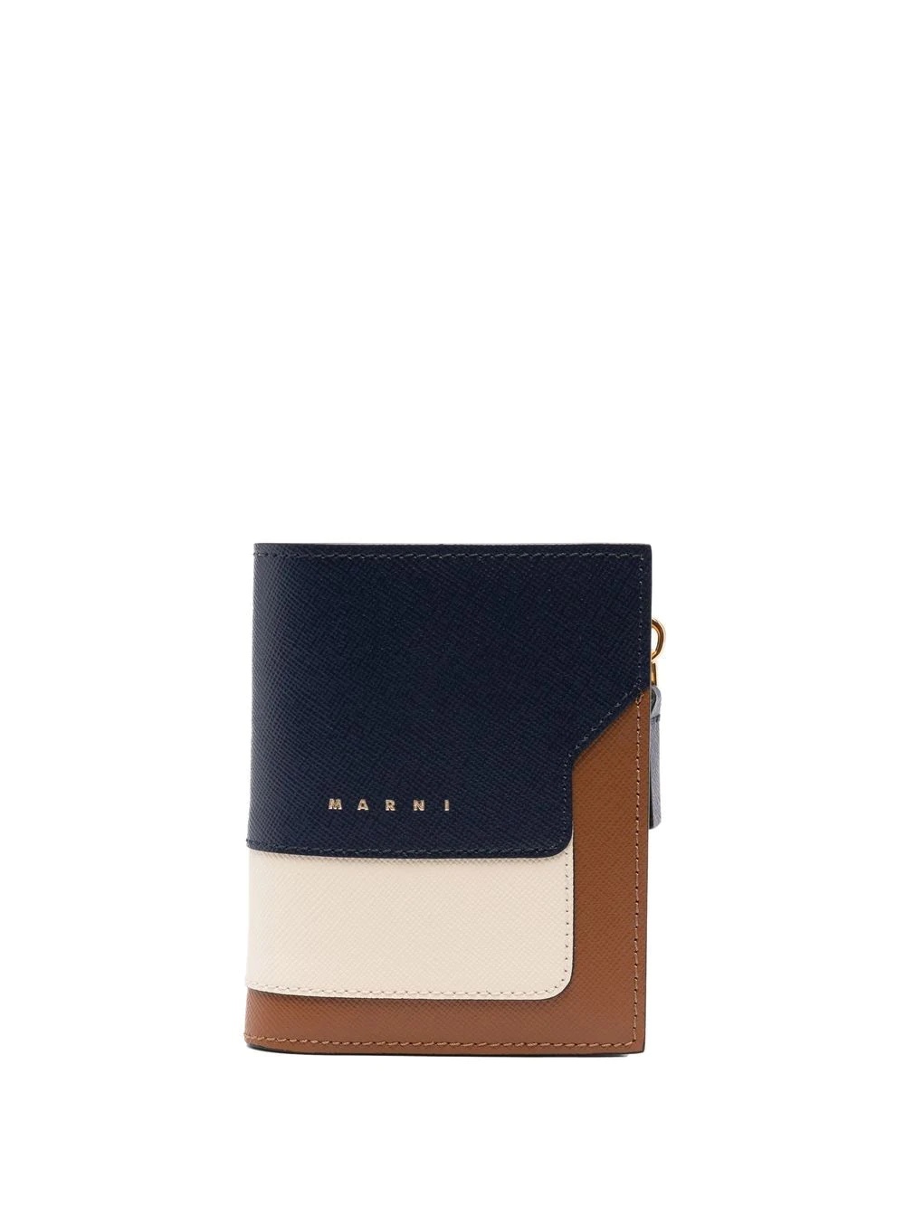 colour-block leather wallet - 1