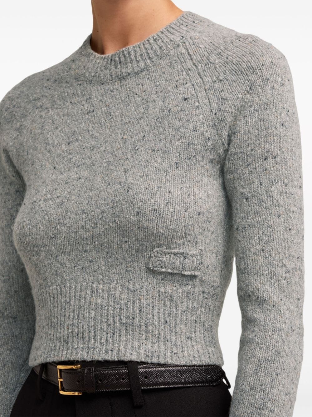 speckled-knit virgin wool-blend jumper - 6