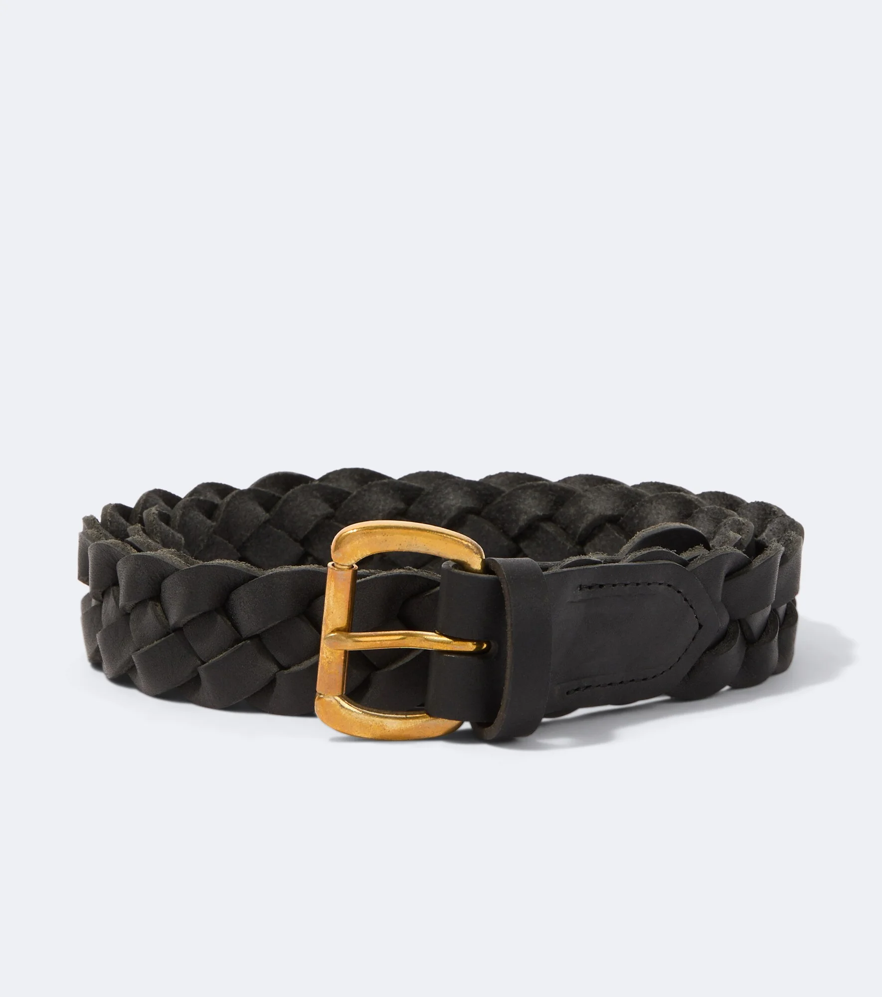 Braided leather belt - 1
