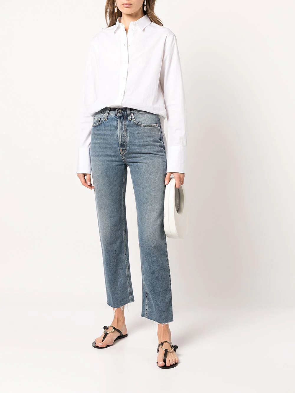 cropped straight-leg jeans - 2
