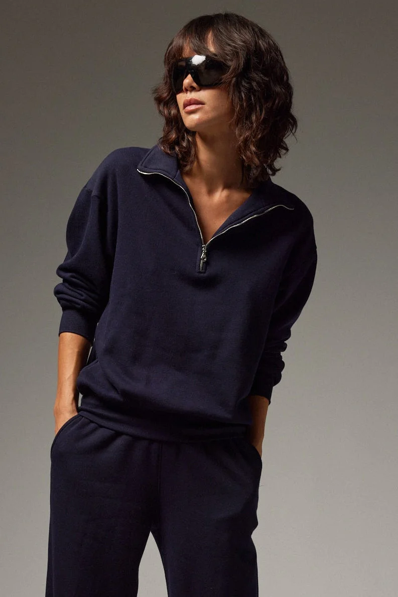 QUARTER ZIP SWEATSHIRT - 1
