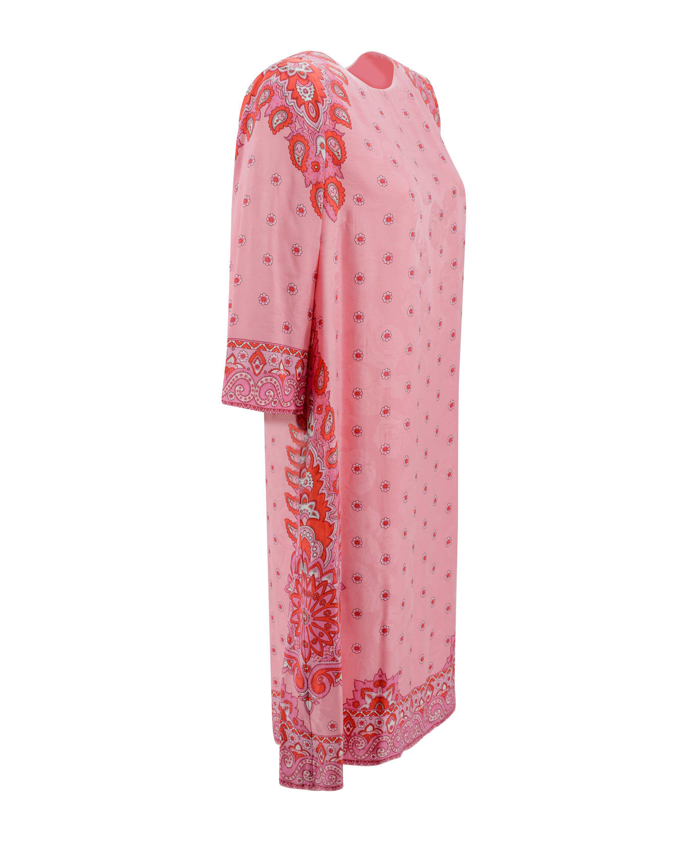 Paisley Print Silk Blend Tunic Dress - 2