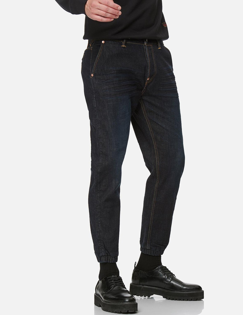 BROCADE SEAGULL APPLIQUÉ DENIM JOGGER PANTS 7