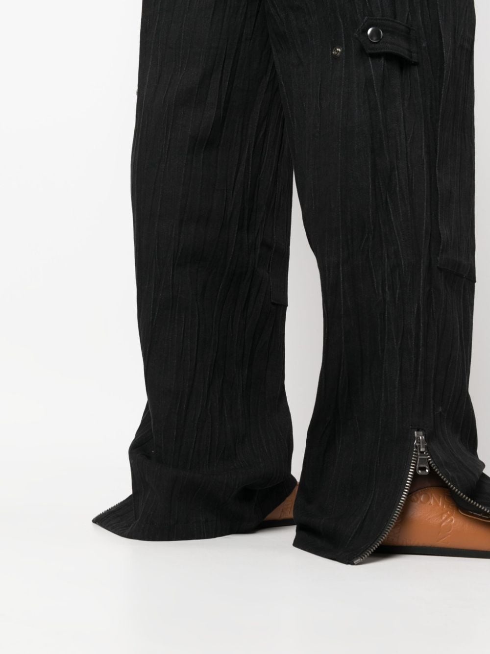 crinkled-effect straight-leg jeans - 5