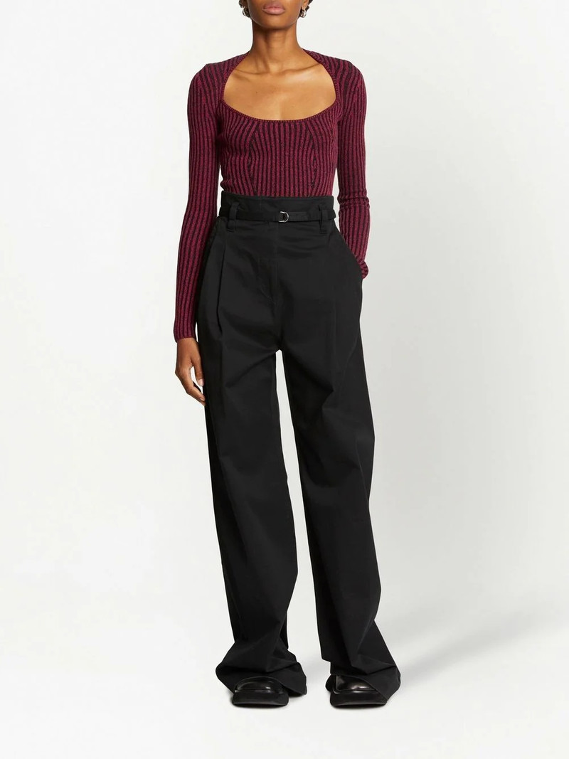 Proenza Schouler Plated ribbed-knit jumper outlook