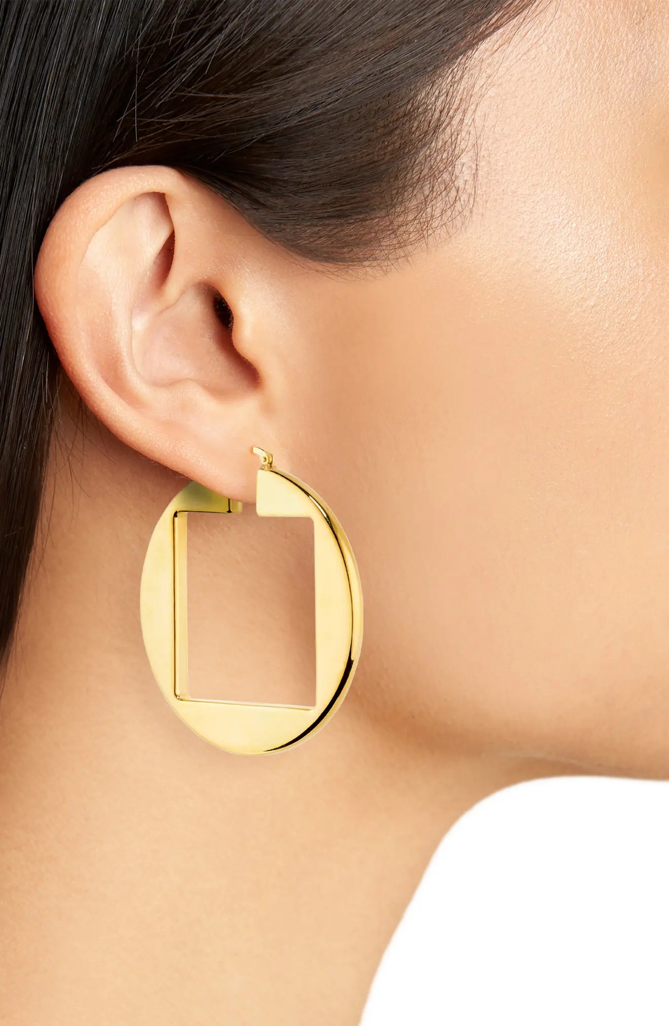 Les Creoles Rond Carré Misamatched Earrings - 2