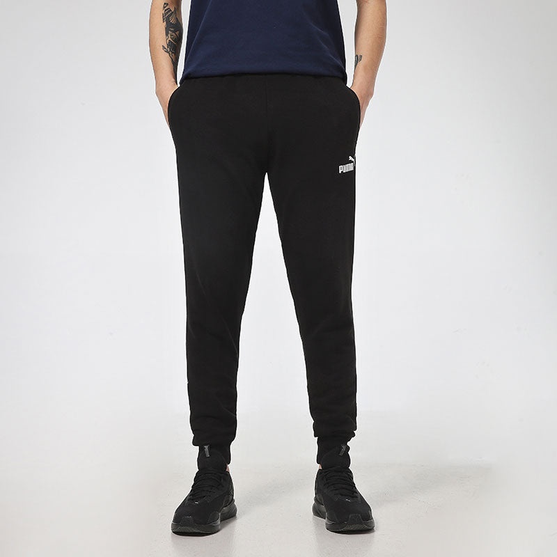 PUMA Essentials Logo Pants 'Black White' 588671-01 - 3