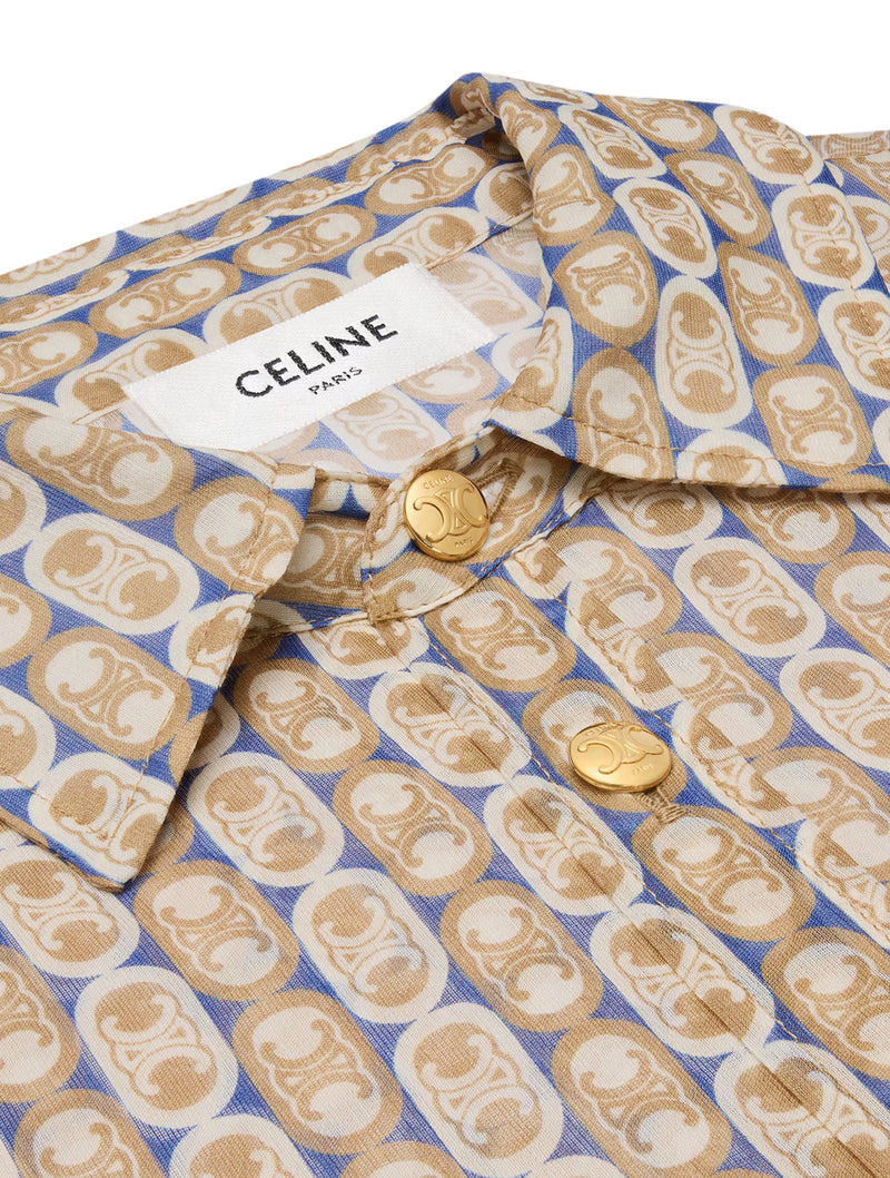 Celine Women Tilly Shirt In Wool And Silk Etamine - 3