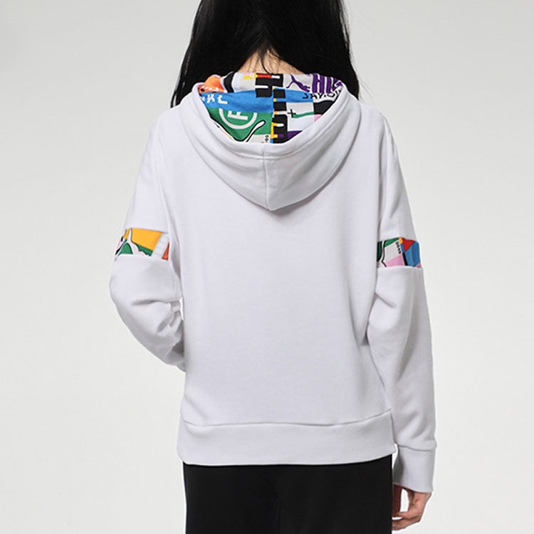 (WMNS) PUMA International Hoodie 'White Black' 531351-02 - 4