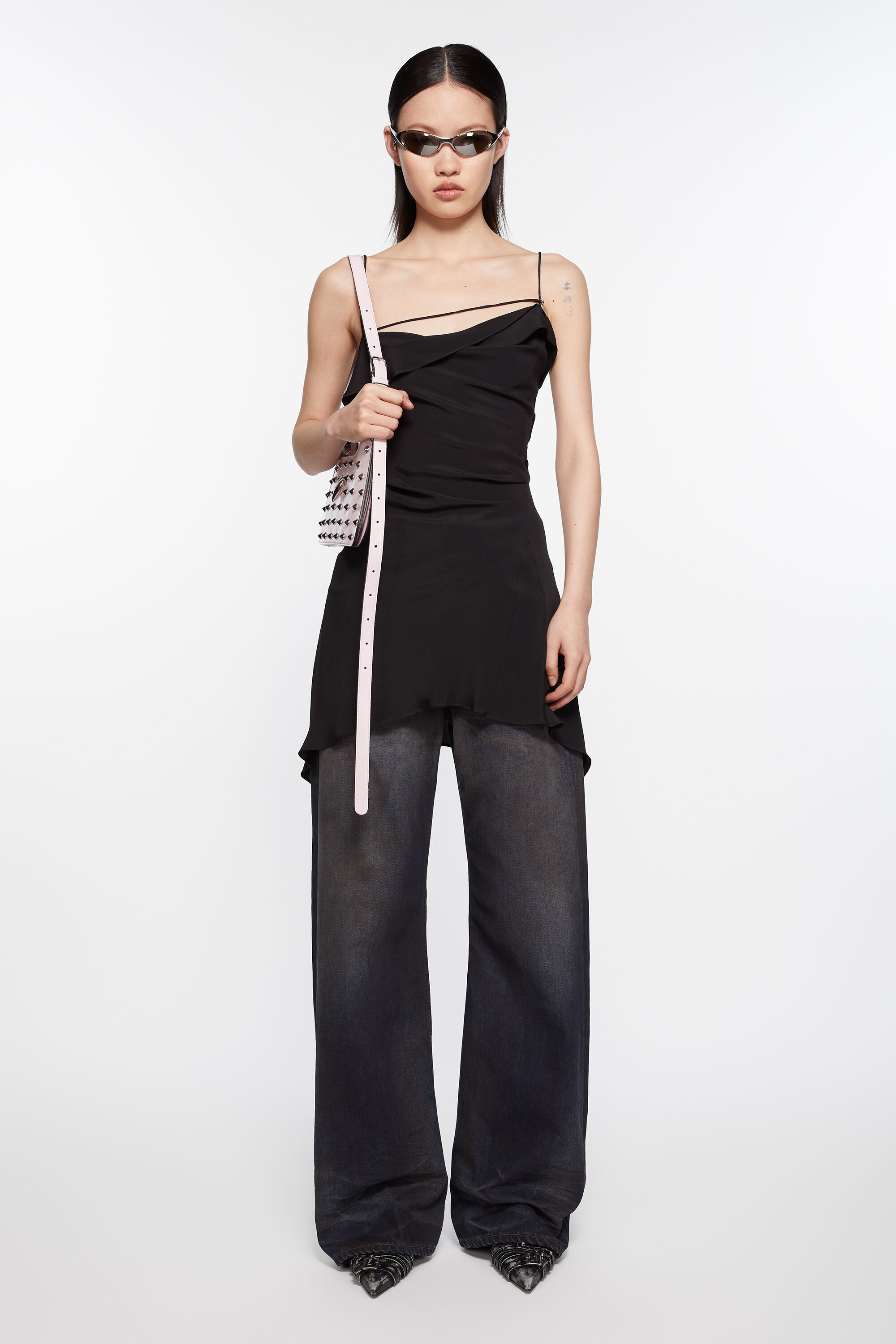 Strap dress - Black - 8