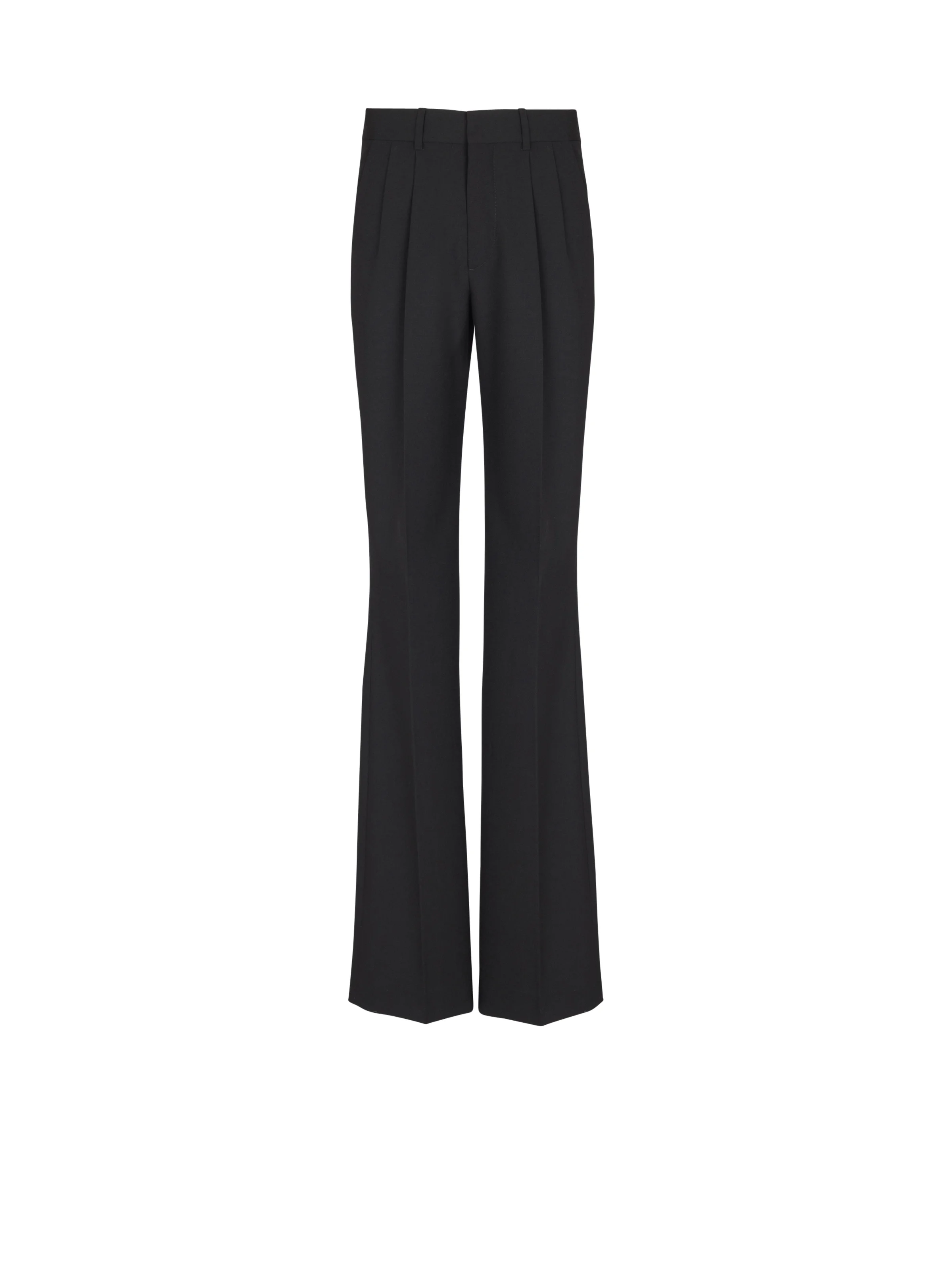 Wool straight-leg trousers - 1