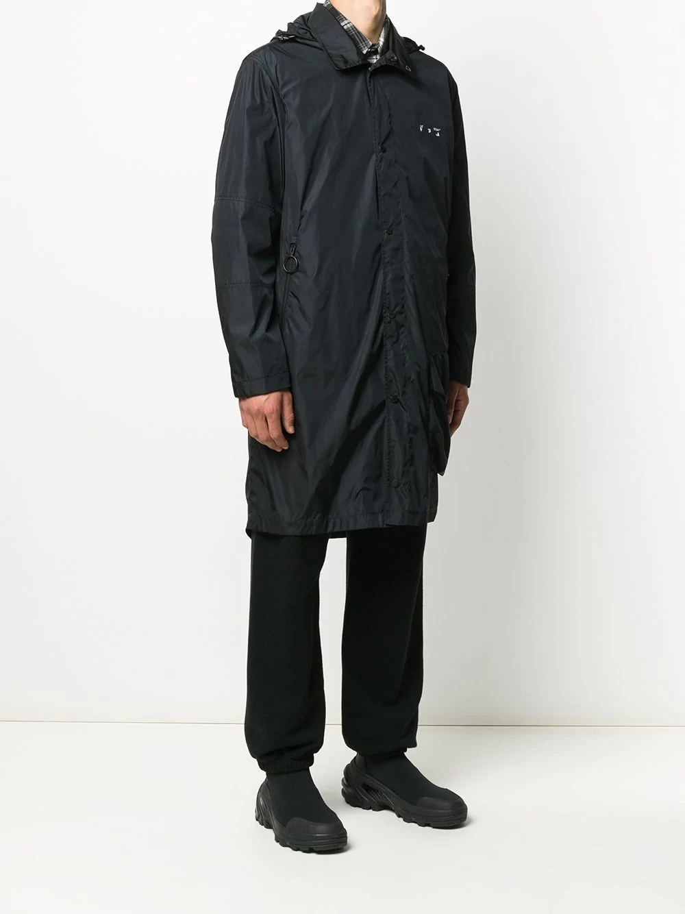 logo print raincoat - 3