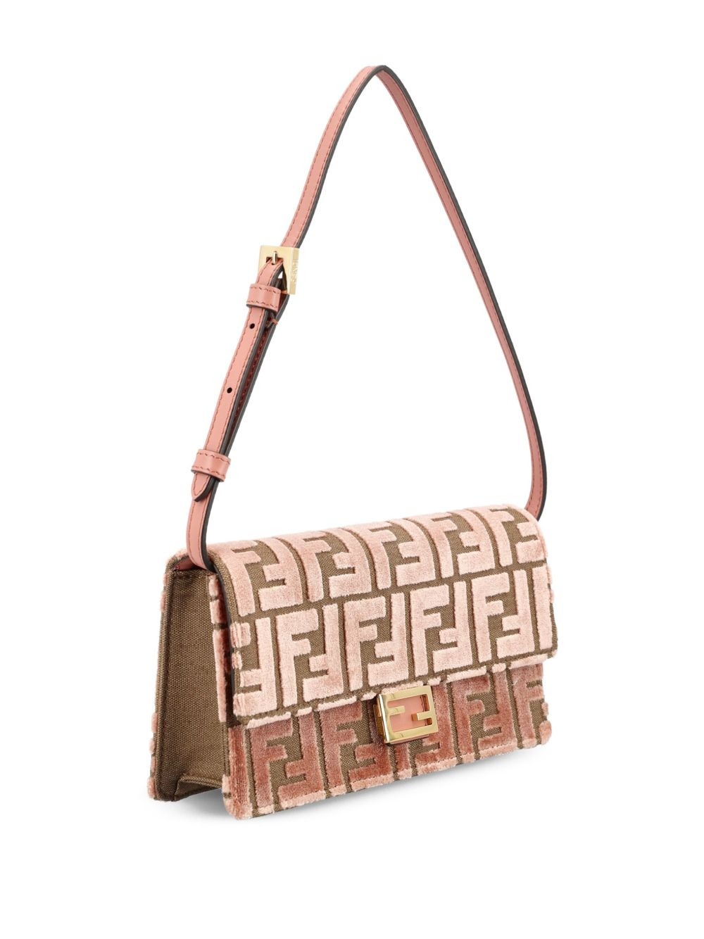 medium Baguette jacquard-velvet shoulder bag - 3